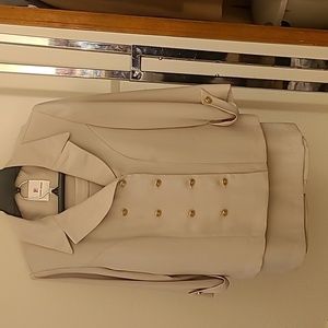 Fattaneh Bahari Two Piece Business Church Suit Cream Sz 12